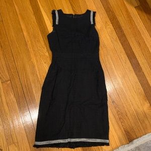 jcrew textures sheath dress black